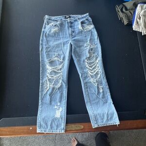 PAIGE distressed light wash jeans